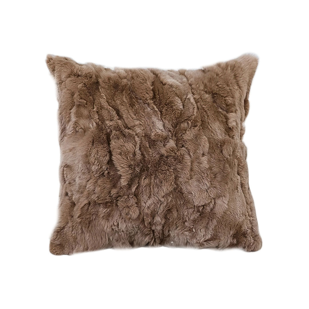 Taupe Plush Cushion