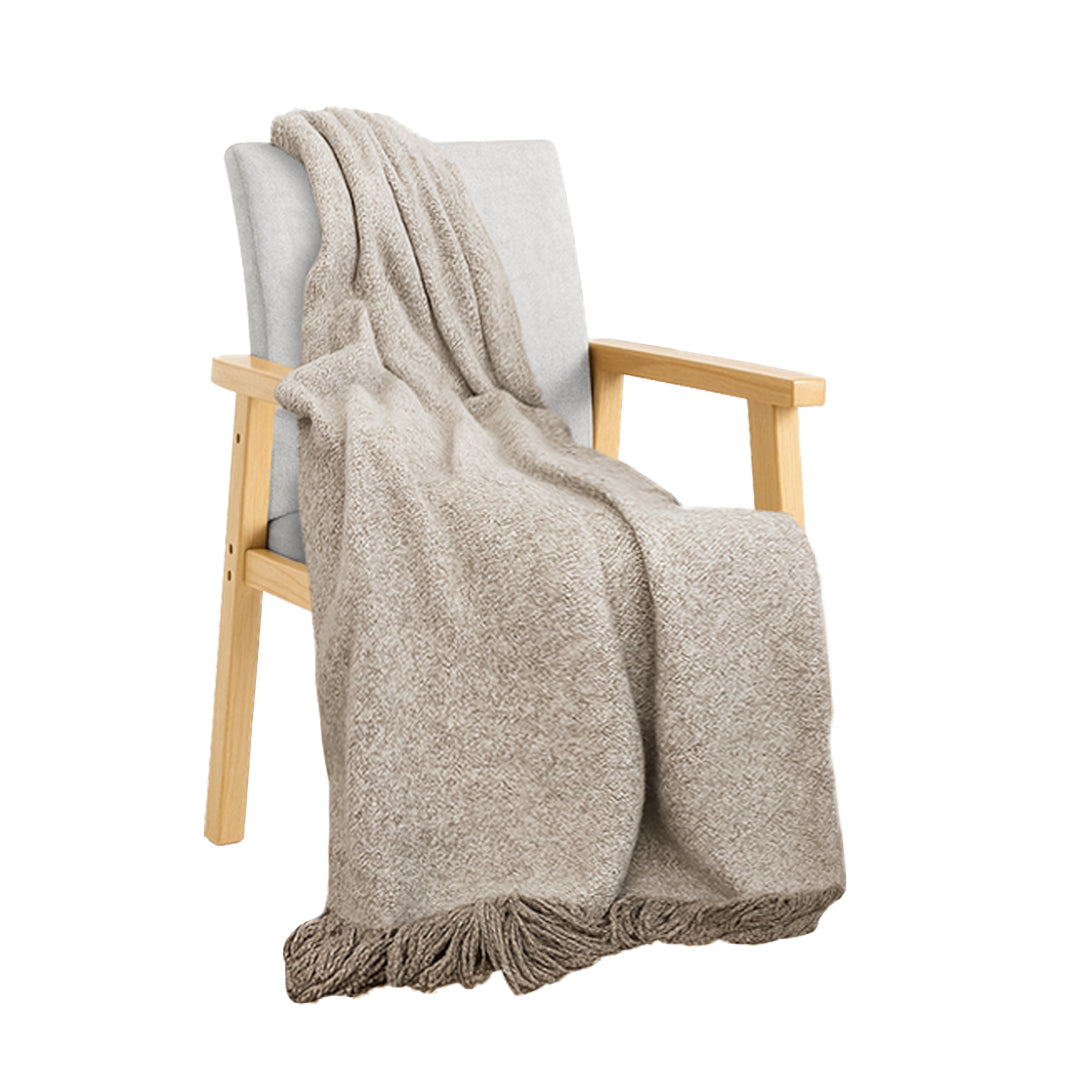 Coffee Tassel Throw