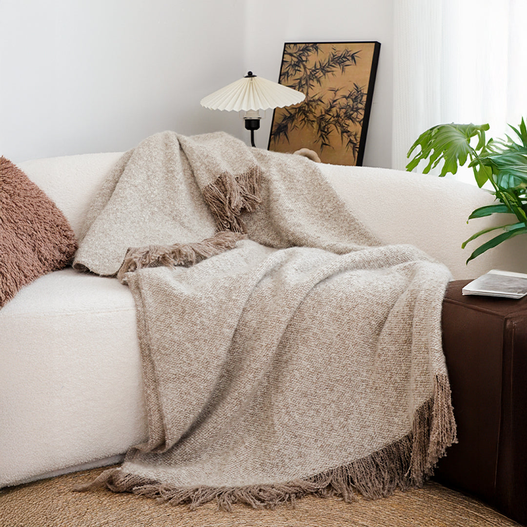 Coffee Tassel Throw