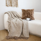 Coffee Tassel Throw