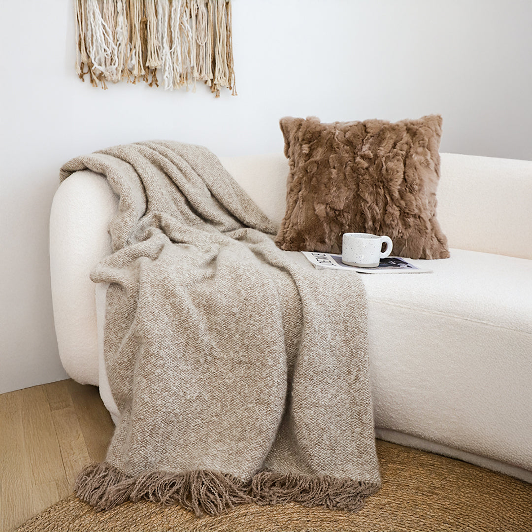 Coffee Tassel Throw