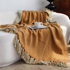 Mustard Tassel Throw