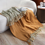 Mustard Tassel Throw