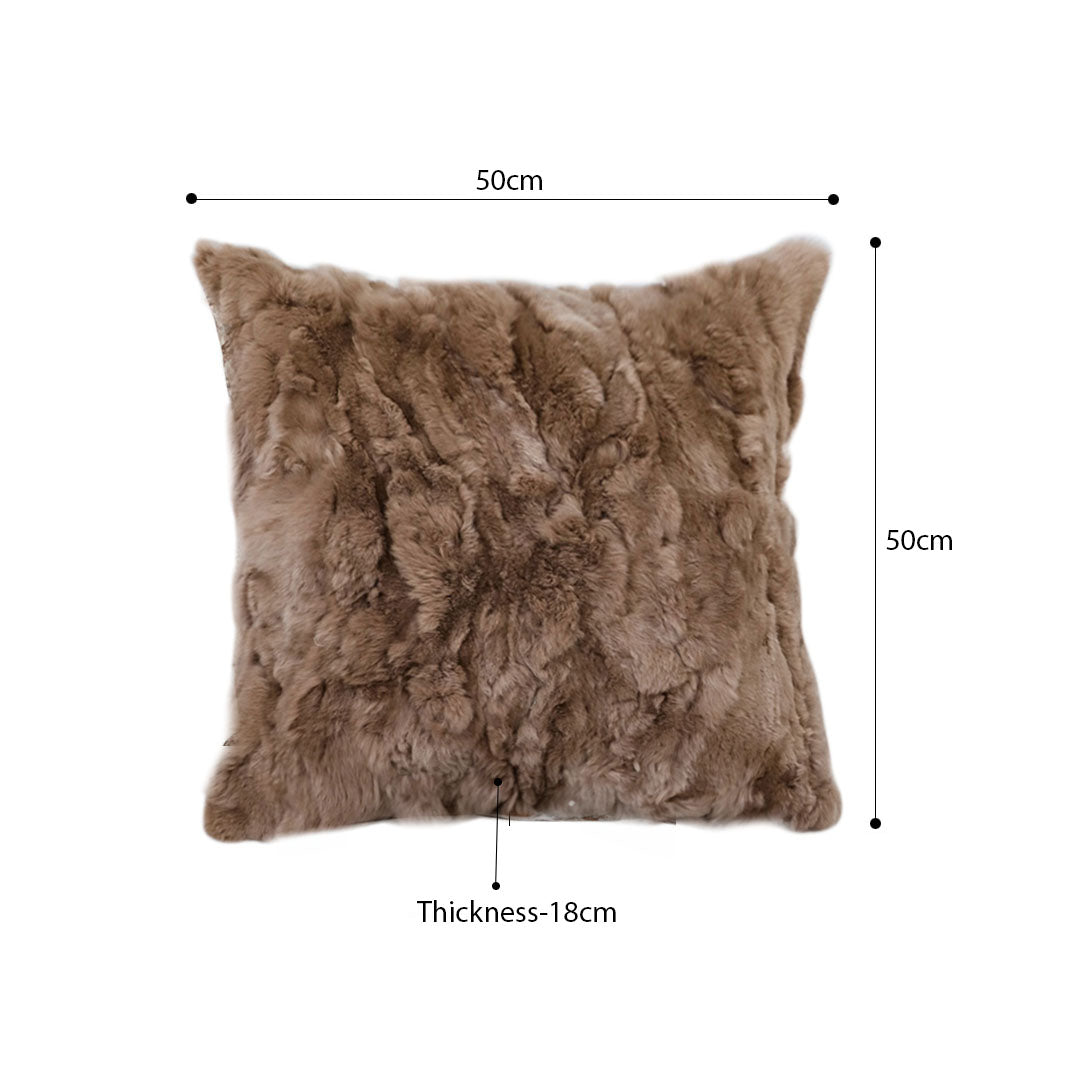 Taupe Plush Cushion