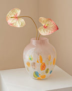 Foggy Glass Vase - blue, pink or pattern