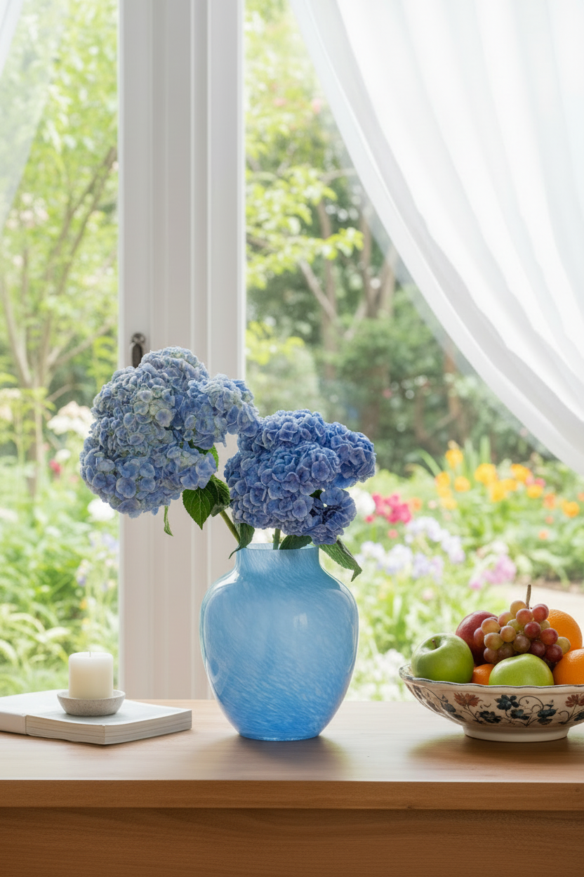 Foggy Glass Vase - blue, pink or pattern
