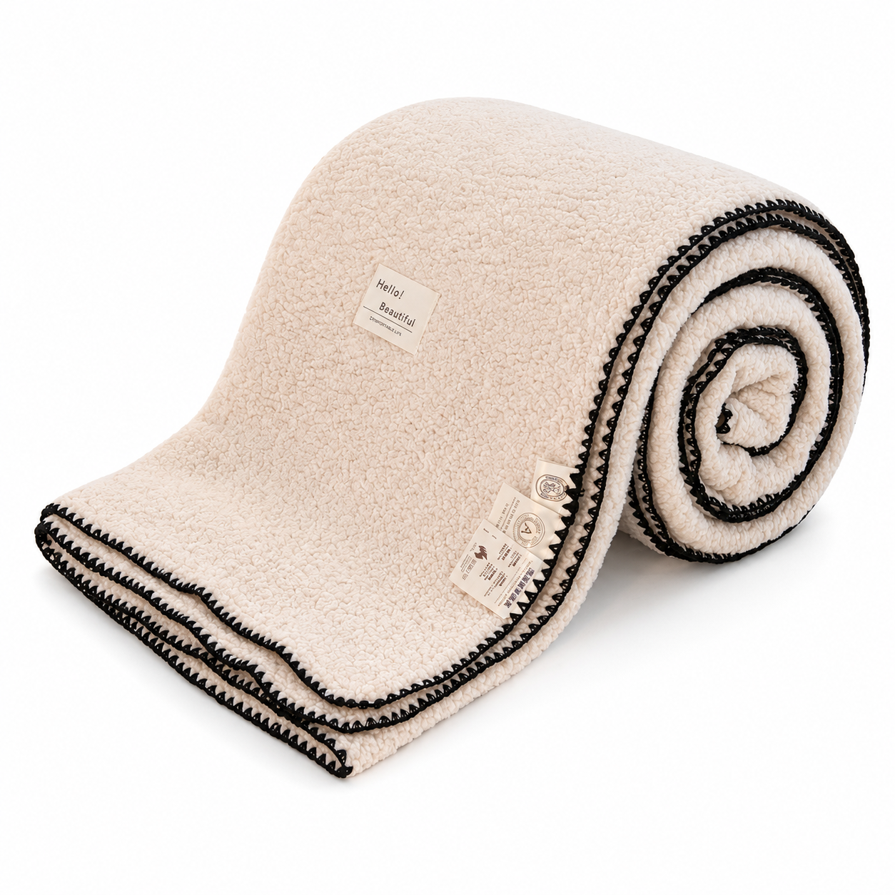 Peach Flannel Throw Blanket