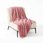 Blush Velour Throw Blanket