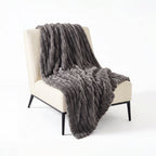 Stone Velour Throw Blanket