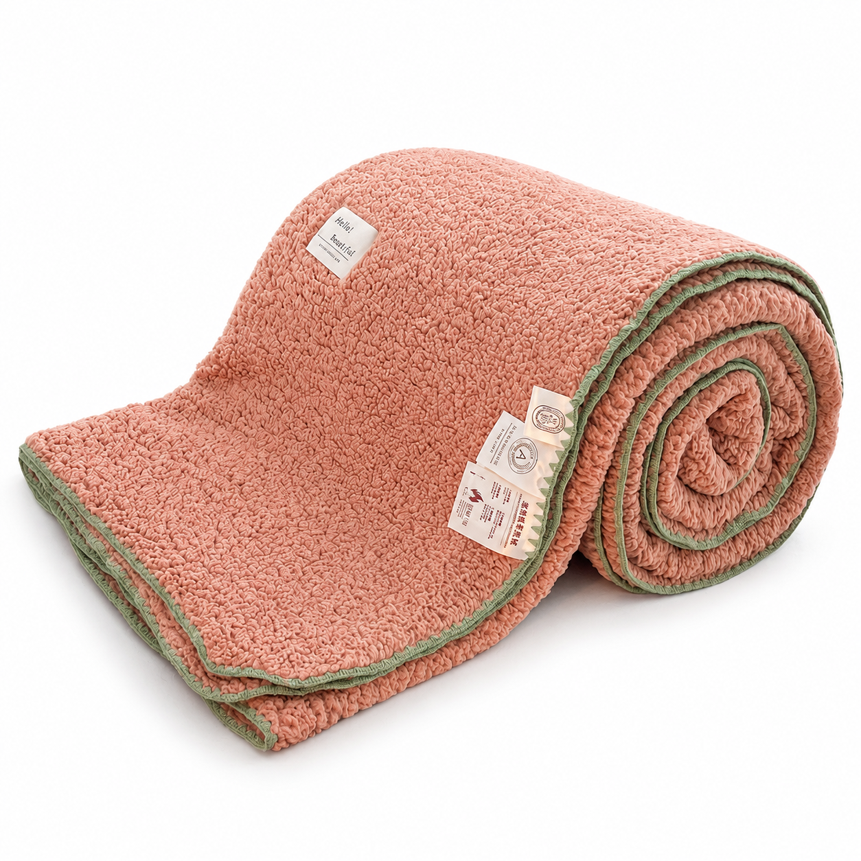 Blush Flannel Throw Blanket