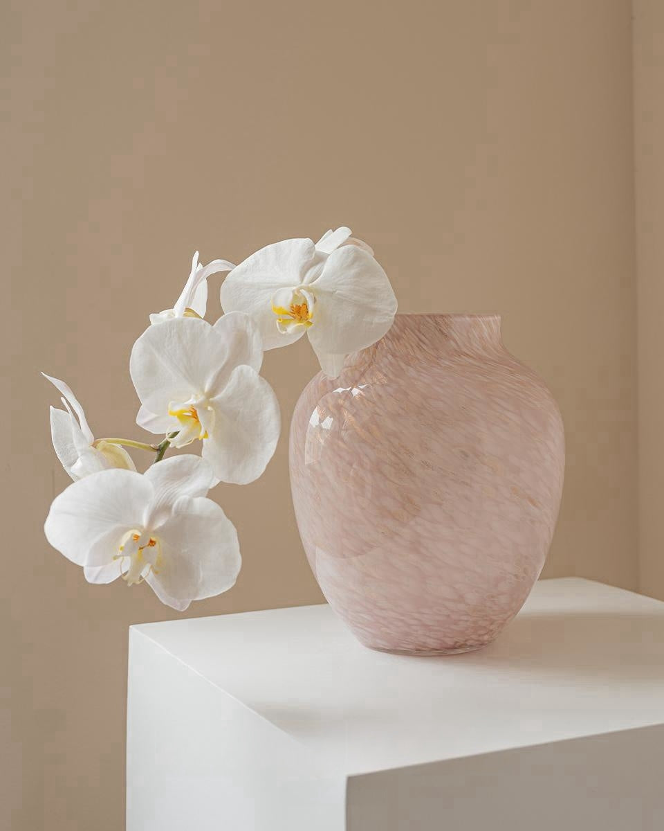 Foggy Glass Vase - blue, pink or pattern
