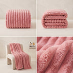 Blush Velour Throw Blanket