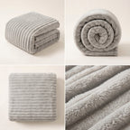 Silver Velour Throw Blanket