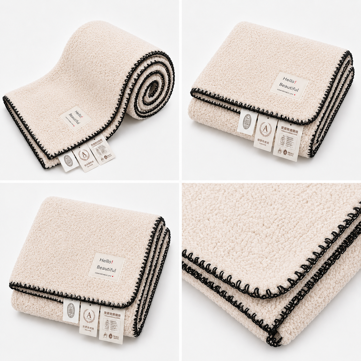 Peach Flannel Throw Blanket