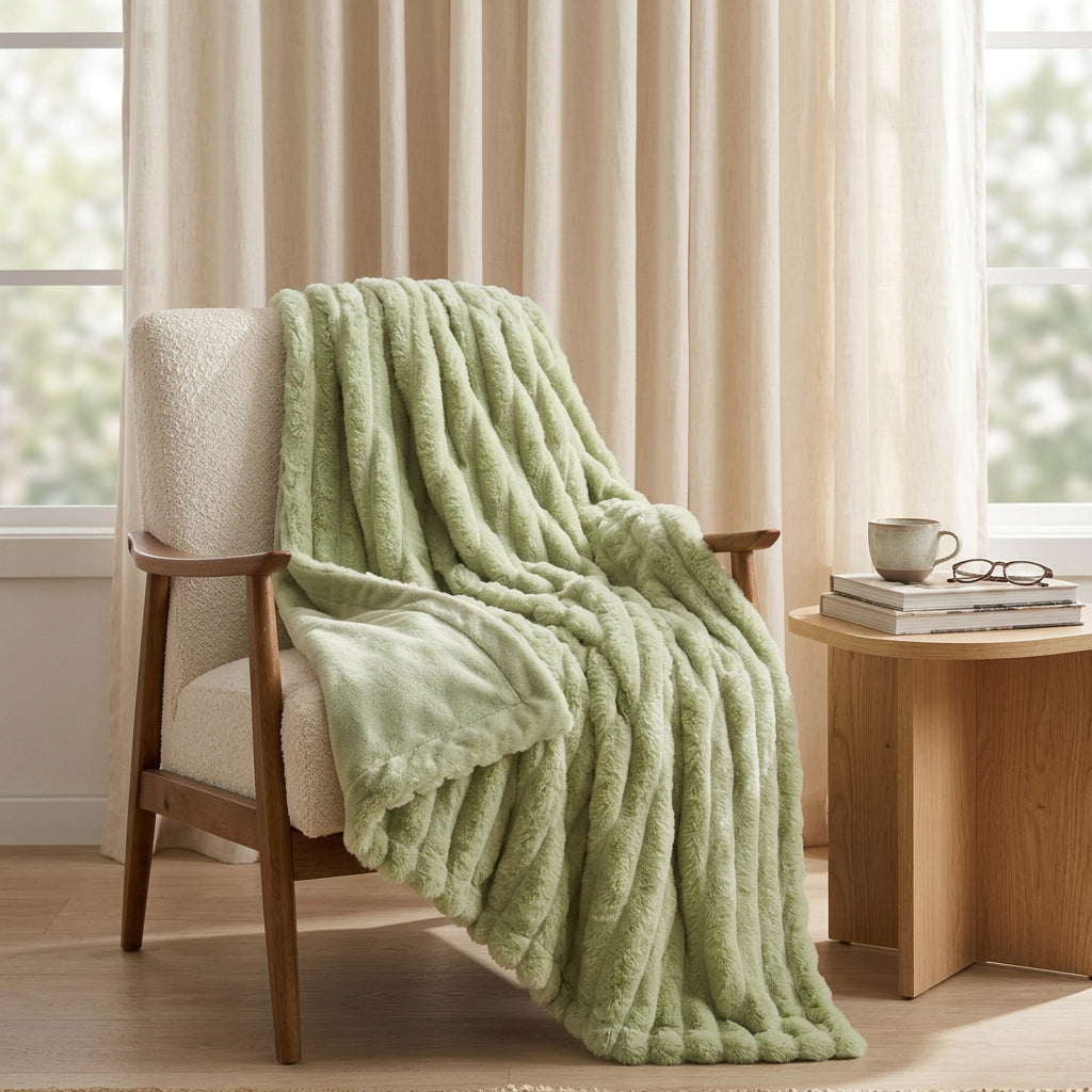Aloe Velour Throw Blanket