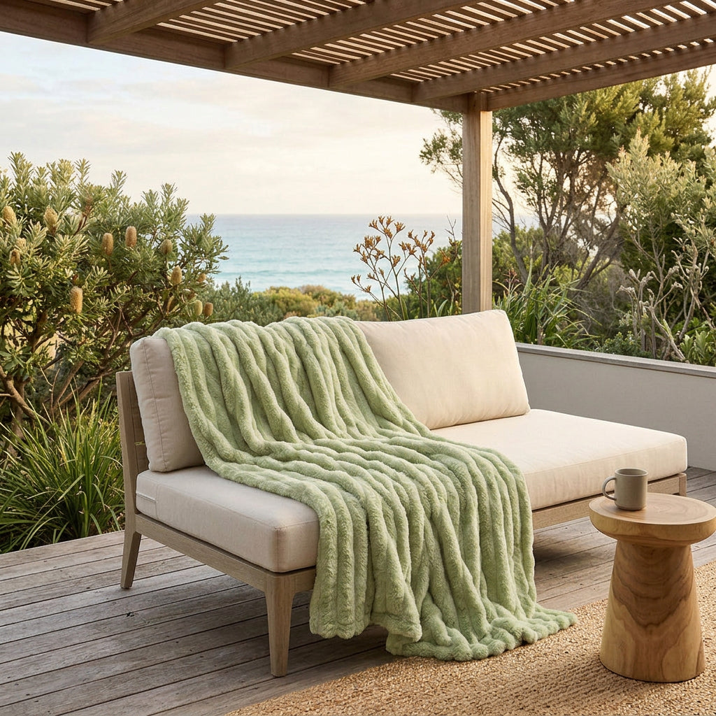 Aloe Velour Throw Blanket