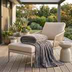 Stone Velour Throw Blanket