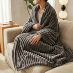Stone Velour Throw Blanket