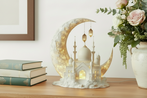 Acrylic Ramadan Mosque Decoration – Elegant Festive Accent