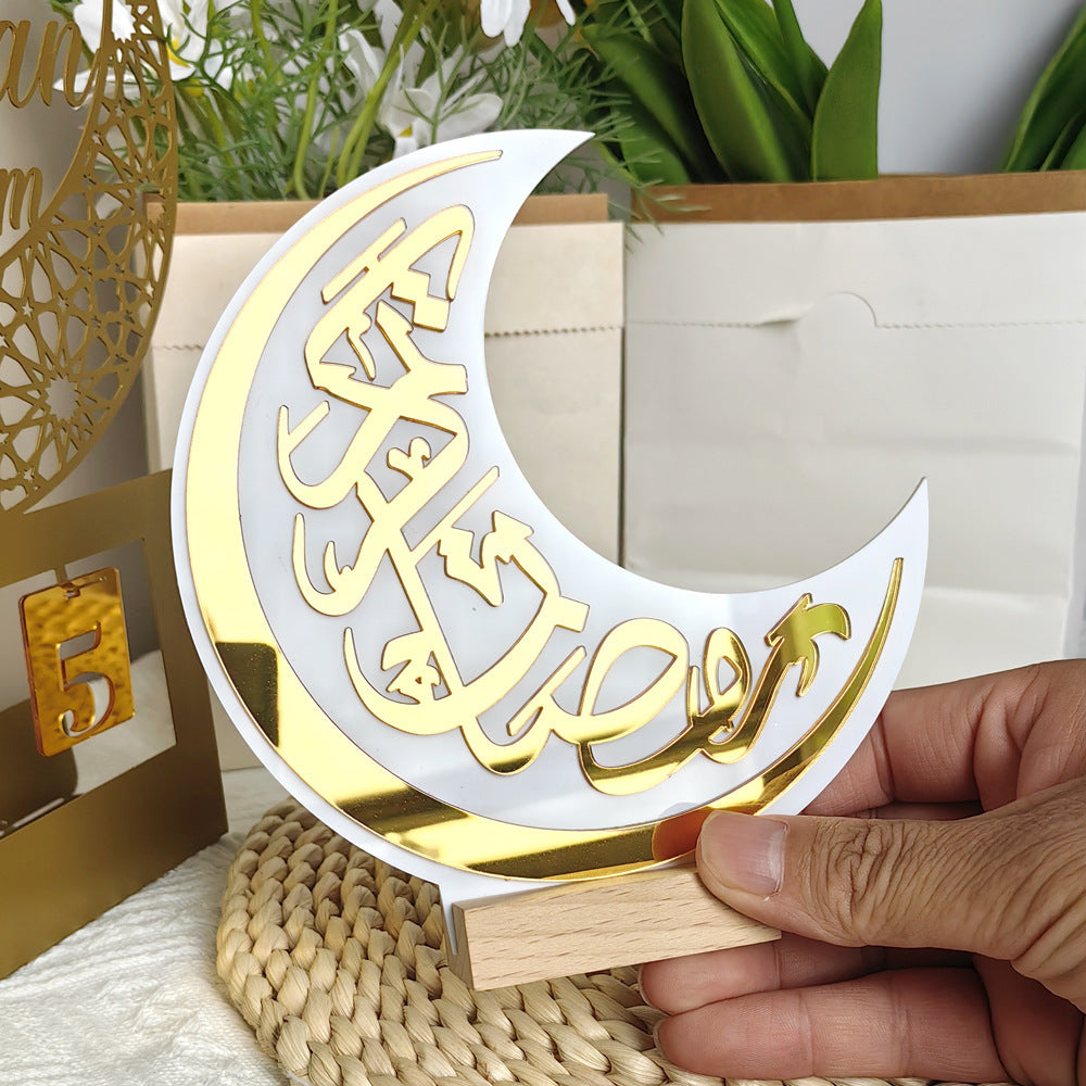 Ramadan Eid Acrylic Moon Table Decor Set-2