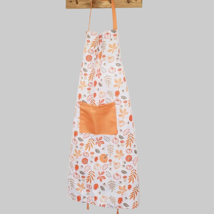 Autumn Leaves and Pumpkin Apron-0