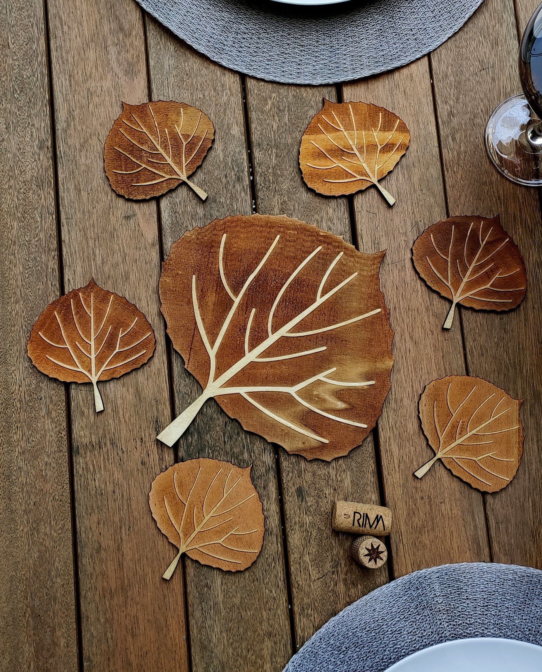 Pot Holder Aspen Leaf - Nature - Wood - Handmade Gift - Housewarming - Wood Kitchenware-3