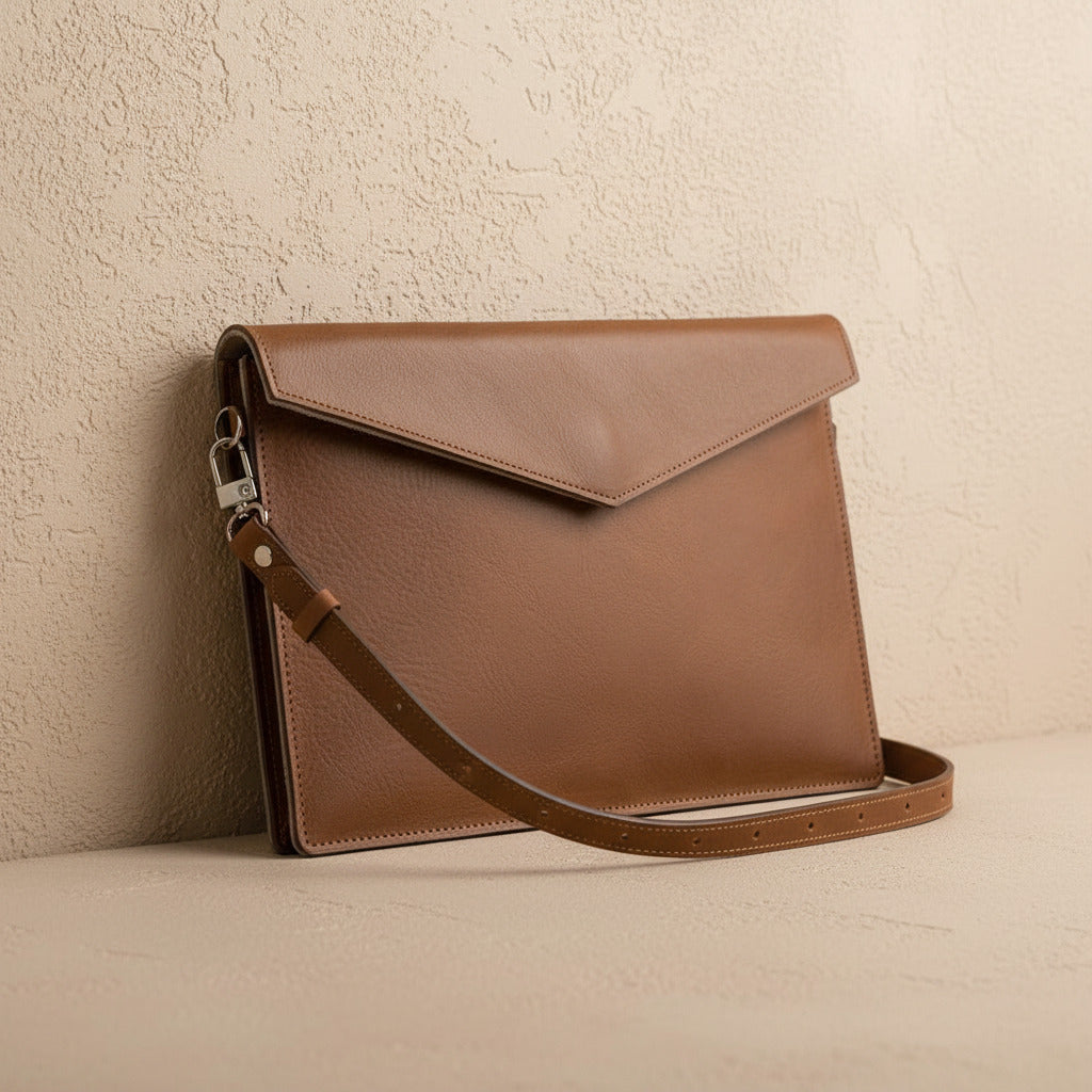 Aurelia Leather Bag for iPad with adjustable strap-6