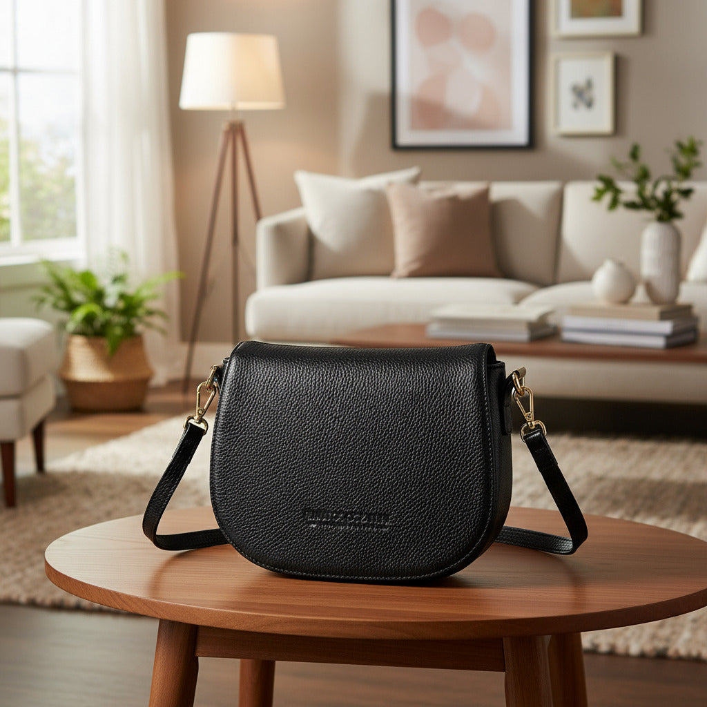 RB1002A | BBella Nera – The Classic Black Shoulder Bag - Dimensioni: cm 26 x 20 x 10-0