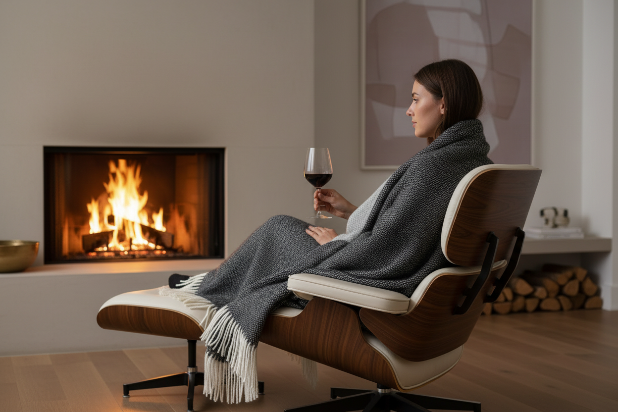 Brighton Wool Throw Blanket - Monochrome