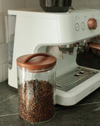 Caldera Hammered Glass Canisters with Wood Lid - Large