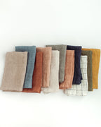 Calista Stone Washed Linen Dinner Napkins