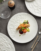 Stone Texture Contrast Dinner Plate