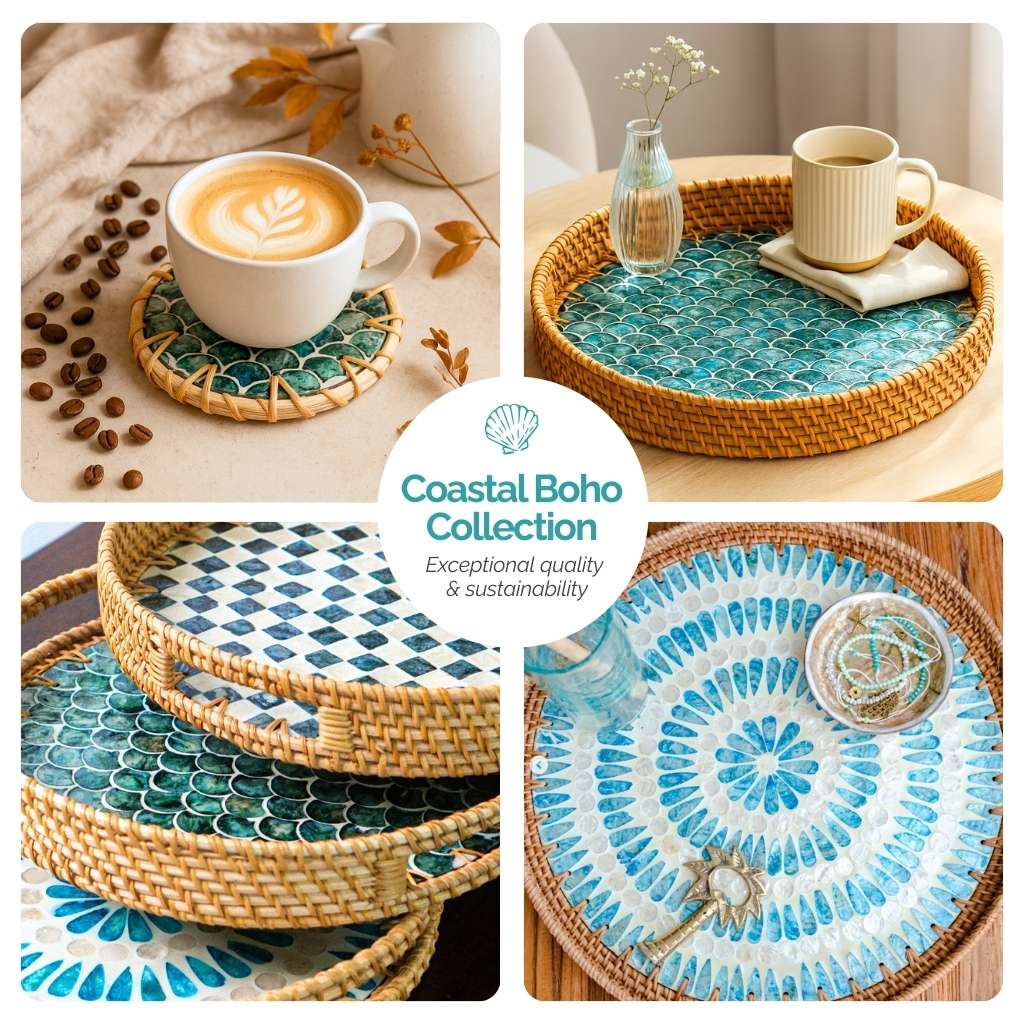 Ripple – Checkered Pattern Coasters