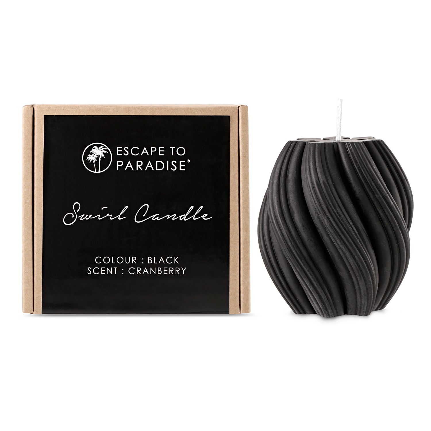 Swirl - Black Candle - Cranberry aroma