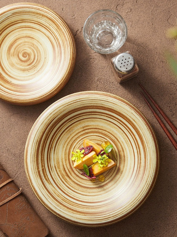 Spiral Stoneware Plate