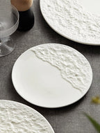 Stone Texture Contrast Dinner Plate