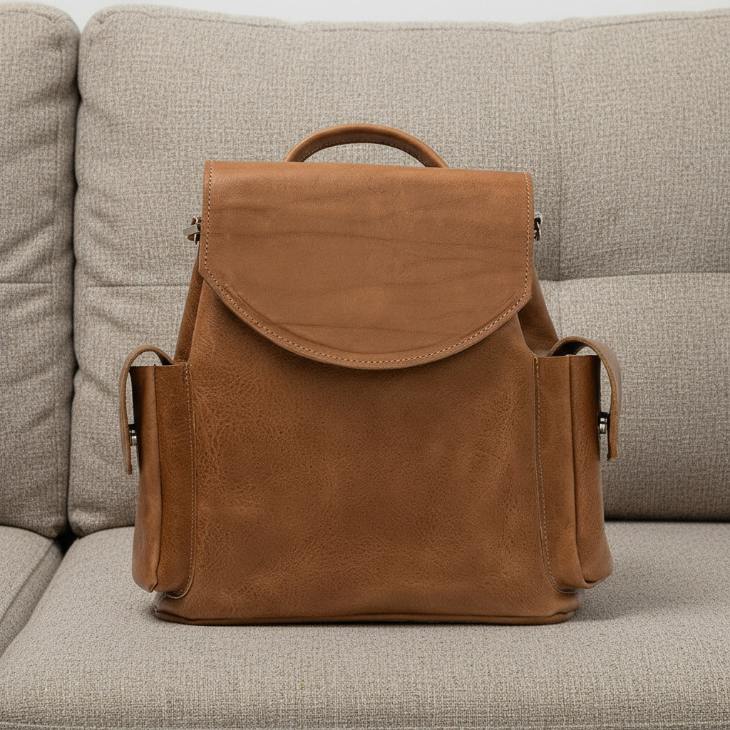 Leather backpack - Chatelet (Brown)-0