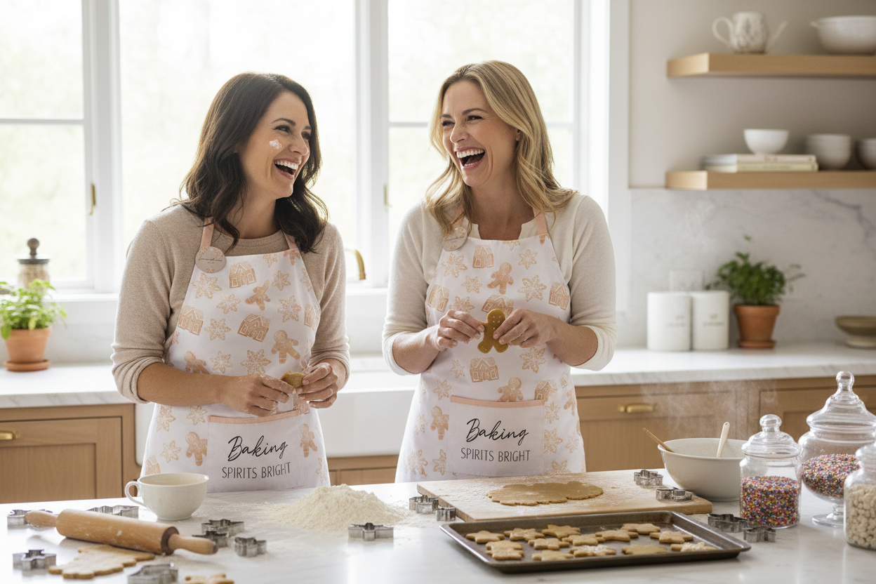 Baking Spirits Bright Gingerbread Bakery Apron