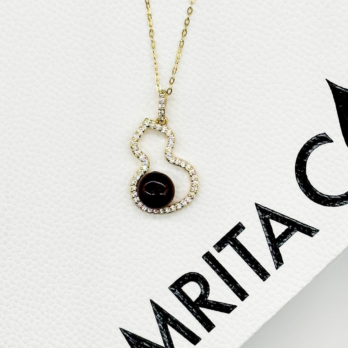 Golden Gourd Aroma Necklace – Dark Amethyst