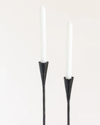 Phoenix Hand-Forged Iron Candle Stands - Set of 2