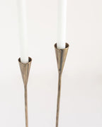 Phoenix Hand-Forged Iron Candle Stands - Set of 2