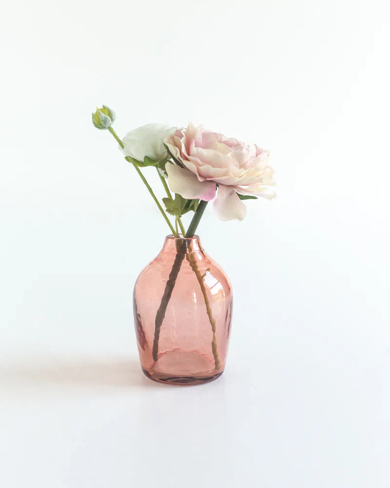 Haley Handblown Hammered Bud Vase