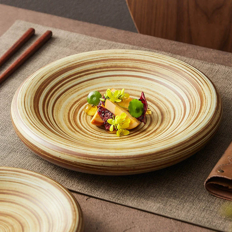 Spiral Stoneware Plate