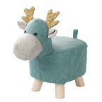 Children's ottoman shaped like a deer with a white background