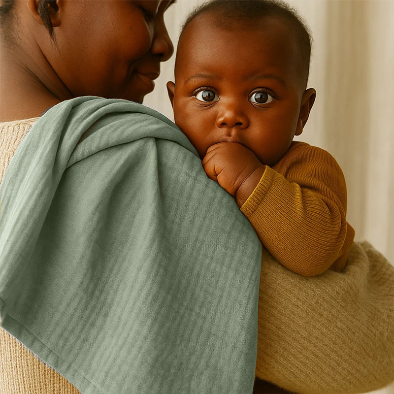 emmaillotage maxi langes vert coton bio papate