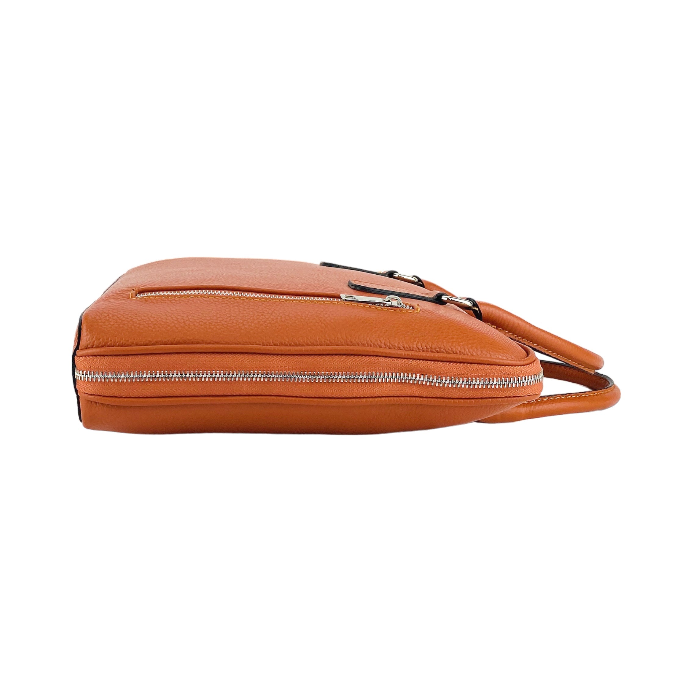RB1019L | Linea Forte - Unisex leather Business Briefcase - Bold orange- Dimensioni: cm 37 x 29 x 6,5-2
