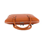 RB1019L | Linea Forte - Unisex leather Business Briefcase - Bold orange - Dimensioni: cm 37 x 29 x 6,5-3