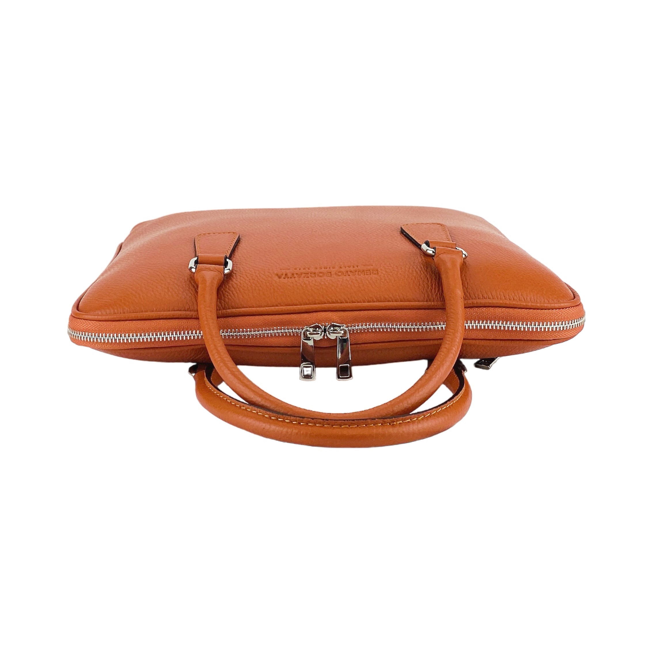 RB1019L | Linea Forte - Unisex leather Business Briefcase - Bold orange - Dimensioni: cm 37 x 29 x 6,5-3