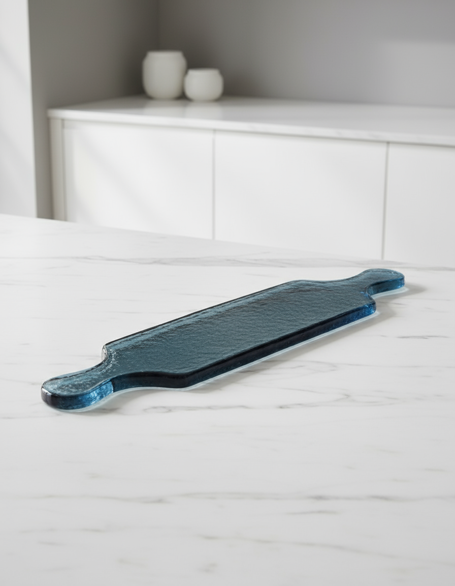Marelle Hammered Glass Serving Board - Long