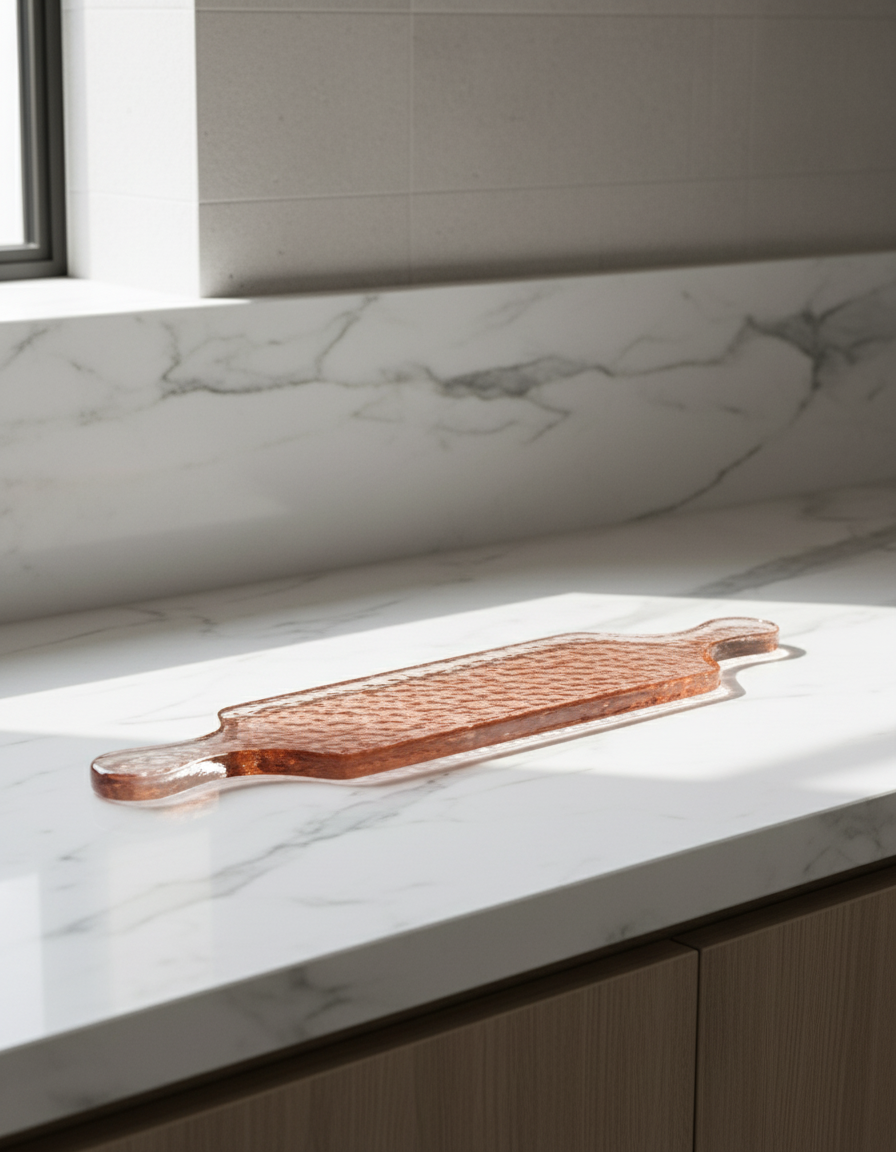 Marelle Hammered Glass Serving Board - Long